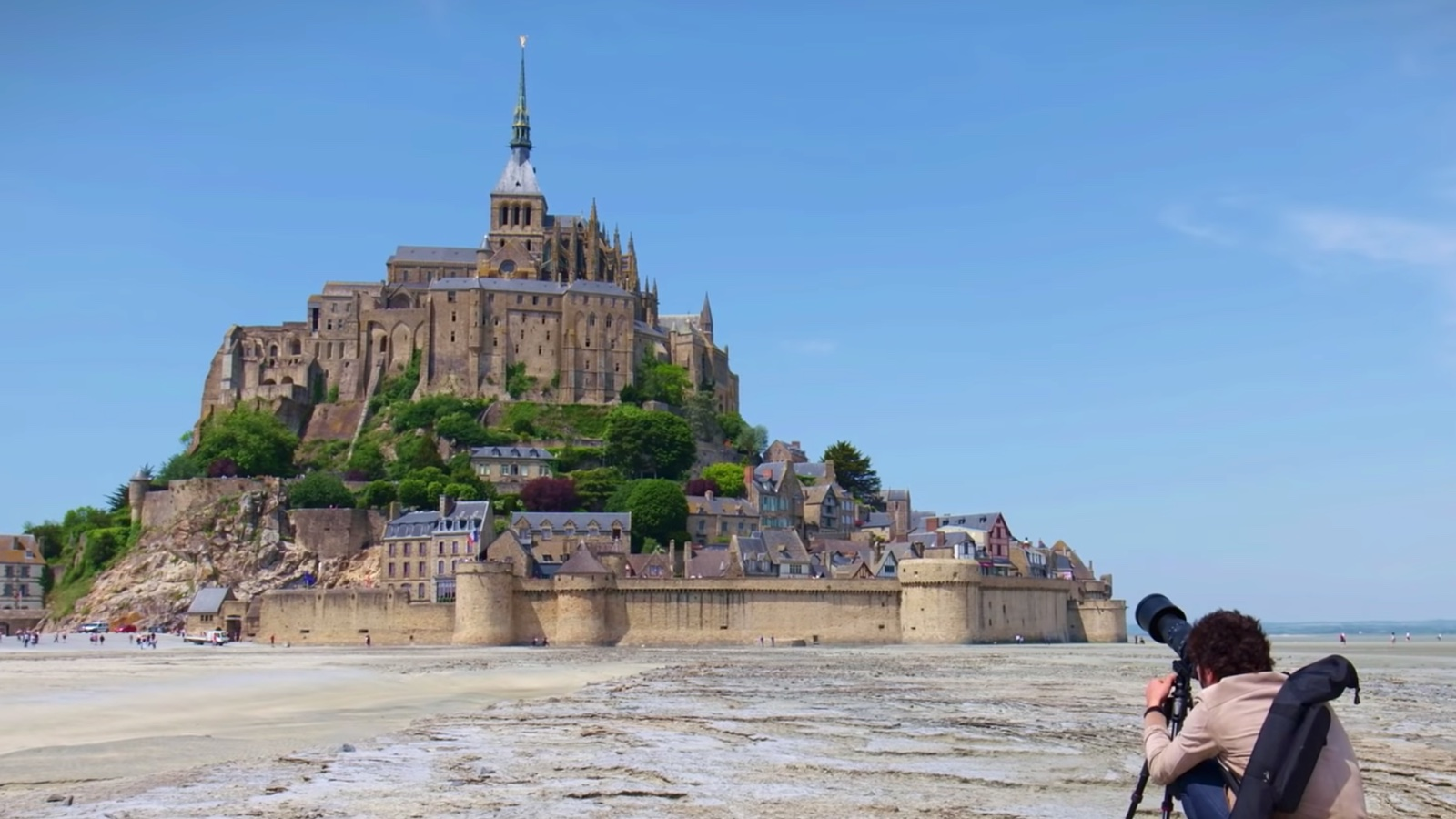 photographer at Mont St Michel