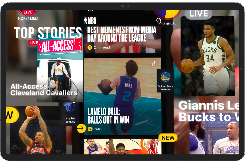 Nba live app screenshot.