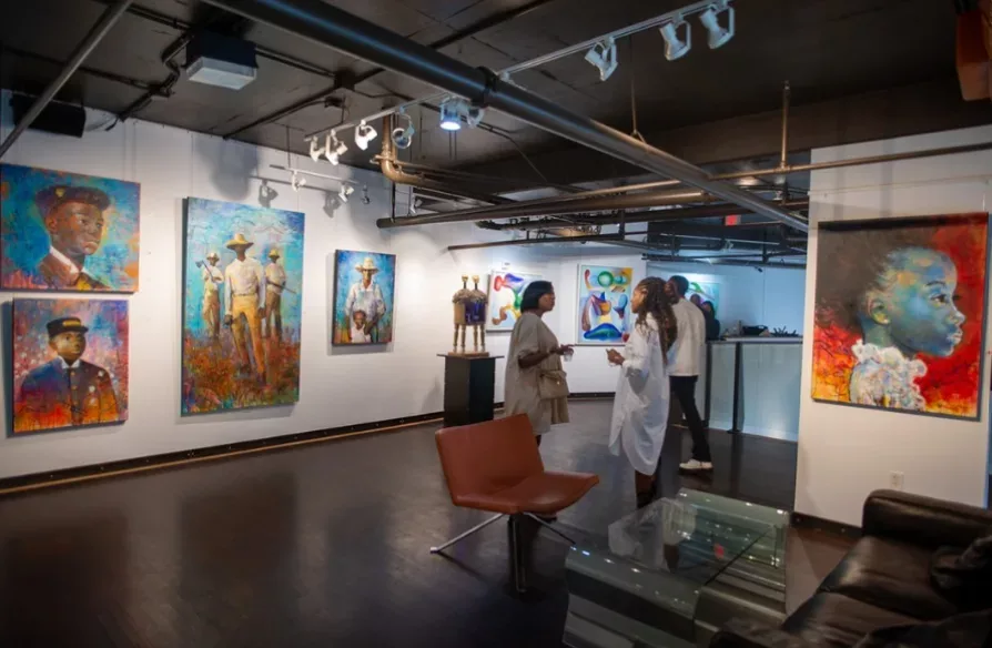 wide angle photo of the Zucot gallery interior