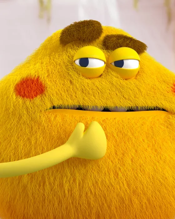 Yellow Feelings Monster feels skeptical